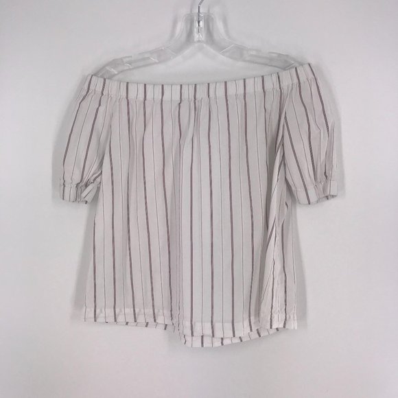 COPPER KEY XS OFF SHOULDER CROP SHIRT - Picture 3 of 5